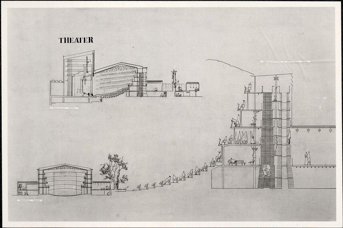 Zeichnung des Stadttheater Münsters.